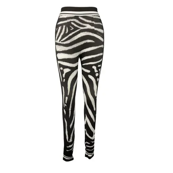 Dolce & Gabbana Printed Black Zebra Leggings Size 36 EU / US 0 - Picture 2 of 6